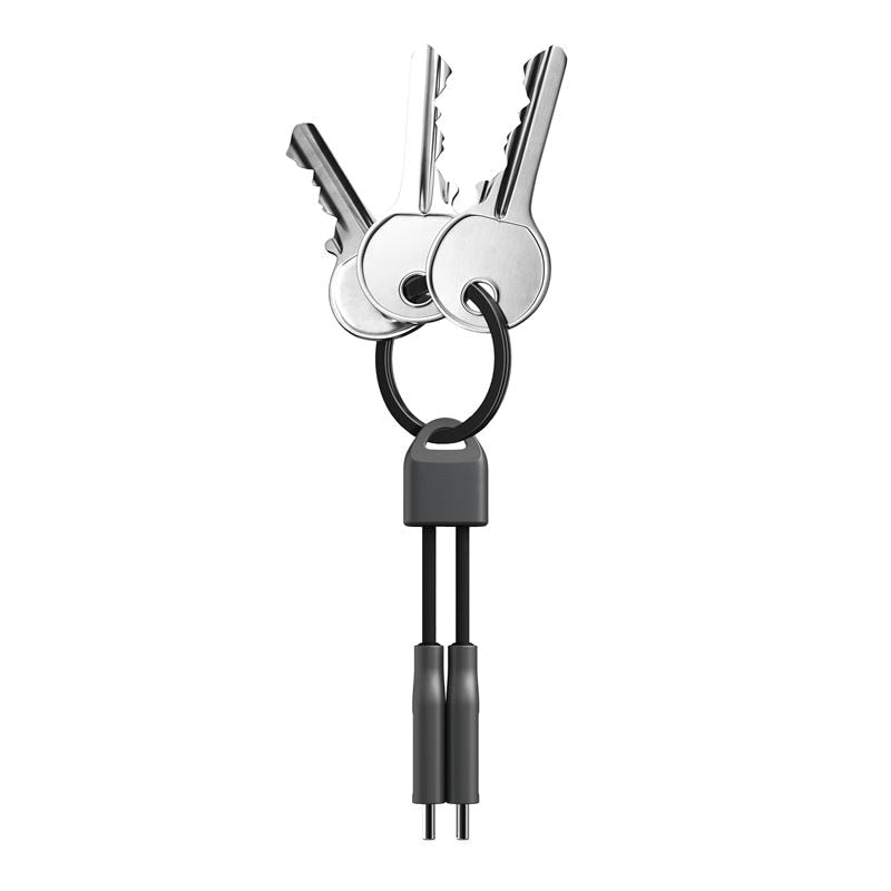 Кабел за зареждане NOMAD ChargeKey, 2x USB Type-C, 60W, 12см, черен - iSTYLE BG
