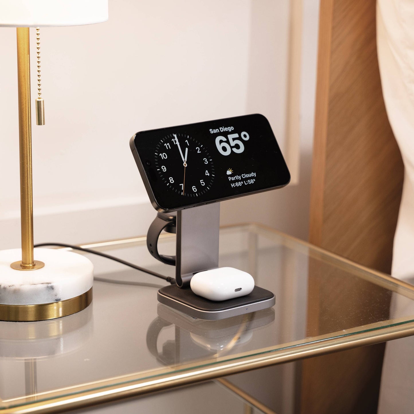 Satechi 3-in-1 Foldable Qi2 Wireless Charging Stand - Space Gray