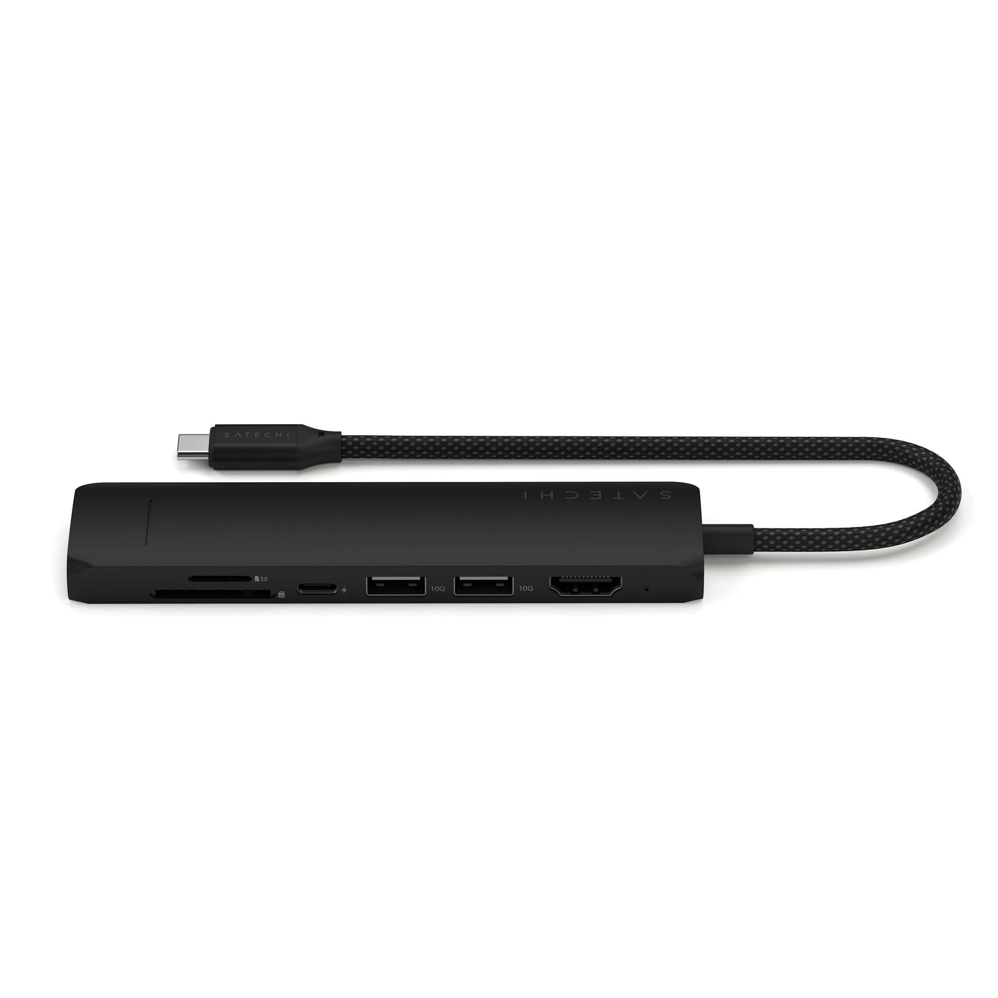 Satechi 7-in-1 USB-C Slim Multiport Adapter with Ethernet - Black