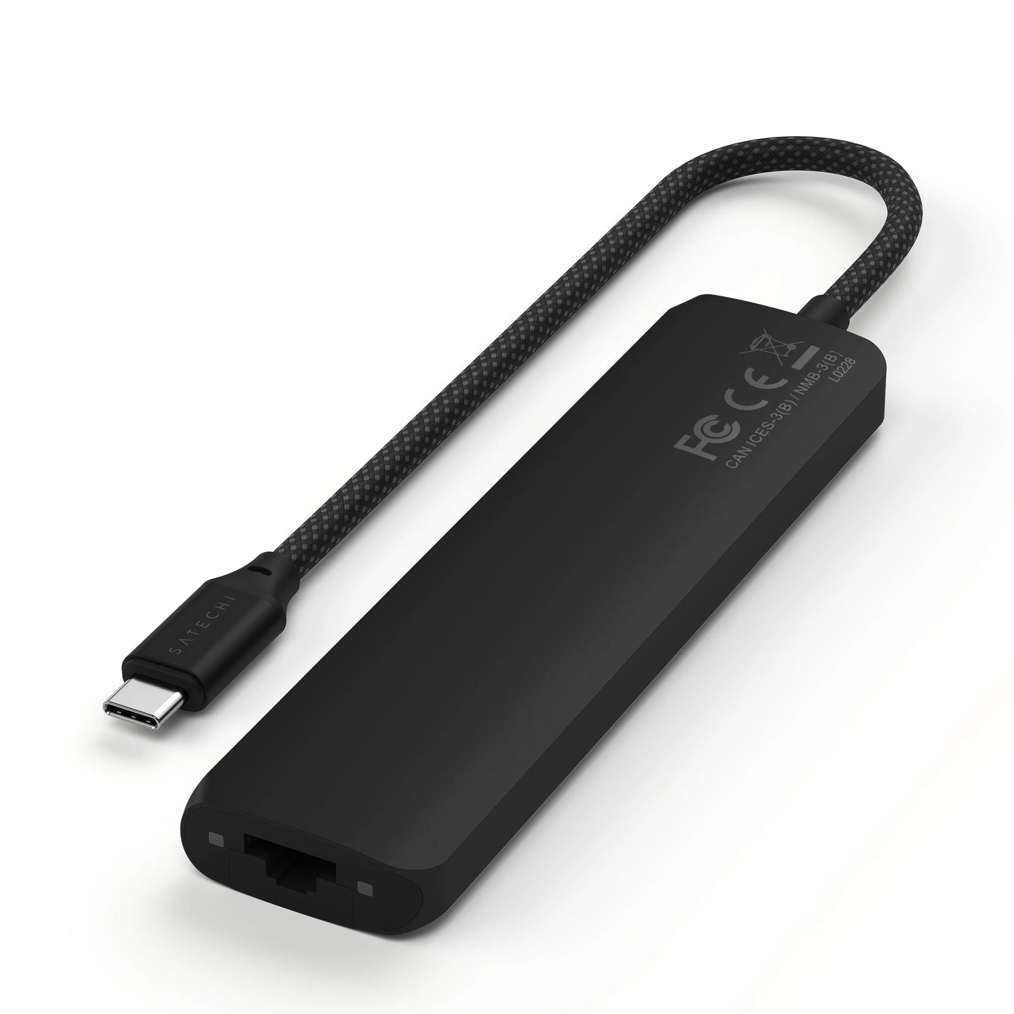 Satechi 7-in-1 USB-C Slim Multiport Adapter with Ethernet - Black