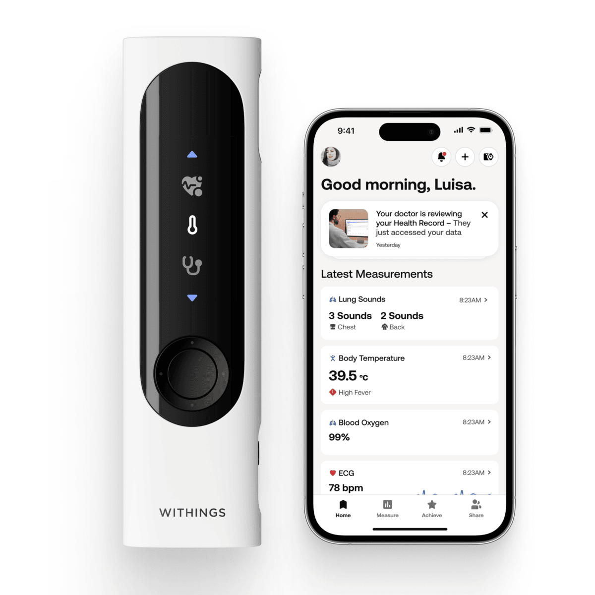 Withings 4 в 1 health MultiScan - бял
