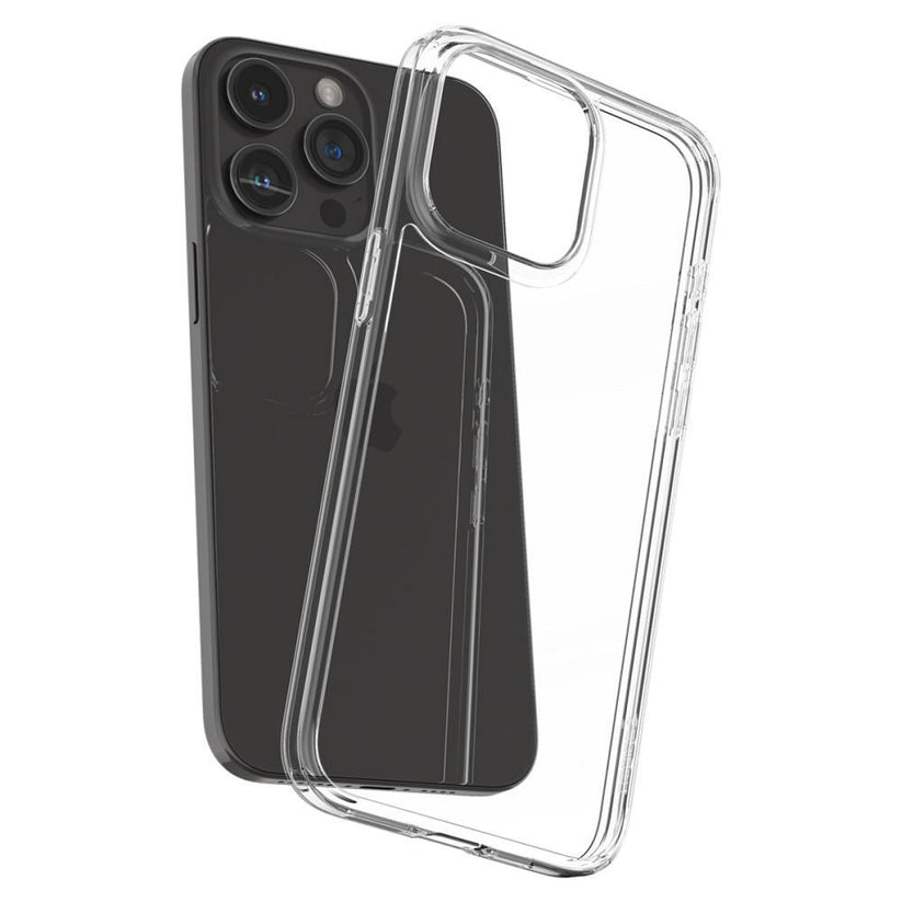 Кейс за iPhone 15 Pro Max, Spigen - Air Skin Hybrid, Crystal Clear - iSTYLE BG