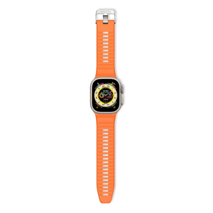 Каишка за Apple Watch 42/44/45/49MM от Decoded - силиконова - оранжева - iSTYLE BG