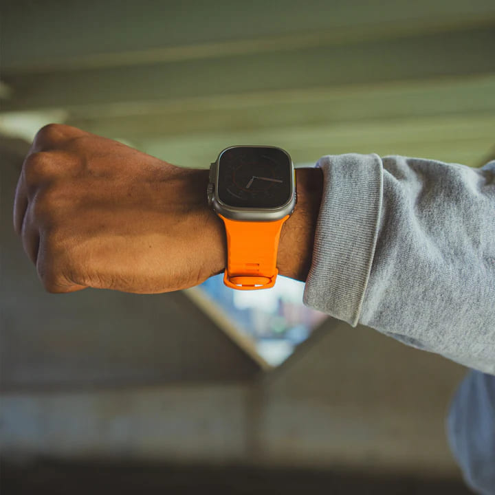 Каишка за Apple Watch 42/44/45/49MM от Decoded - силиконова - оранжева - iSTYLE BG
