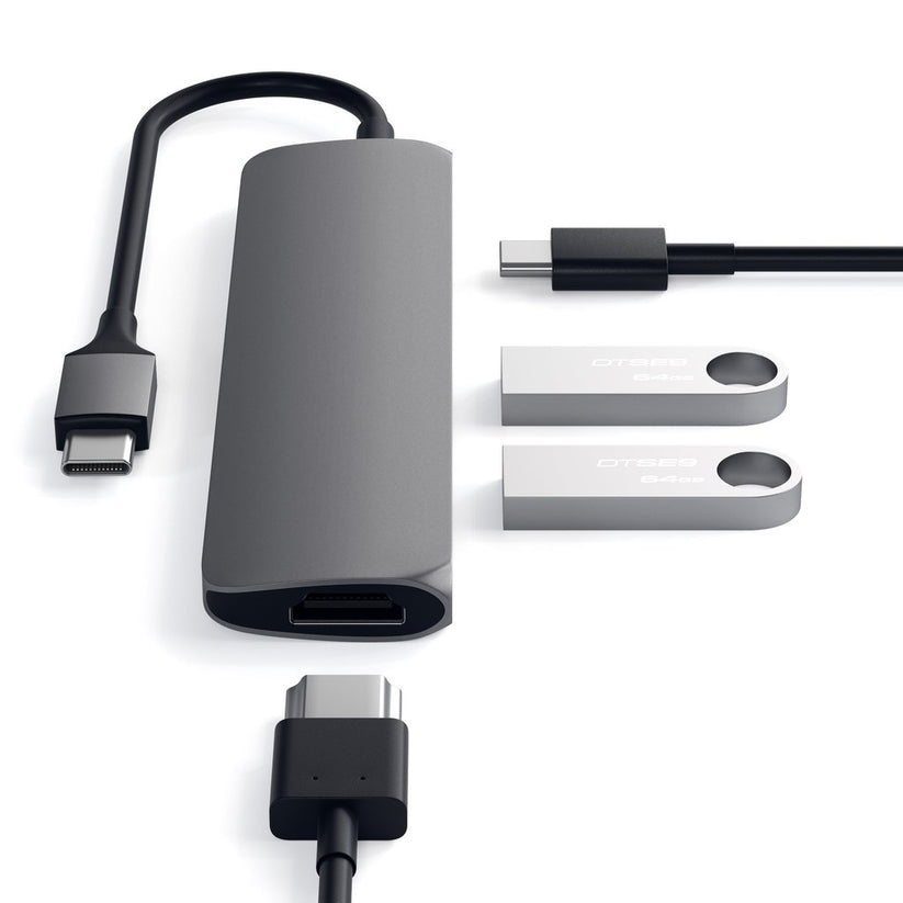 Мултипортов USB-C хъб от Satechi - черен - iSTYLE BG
