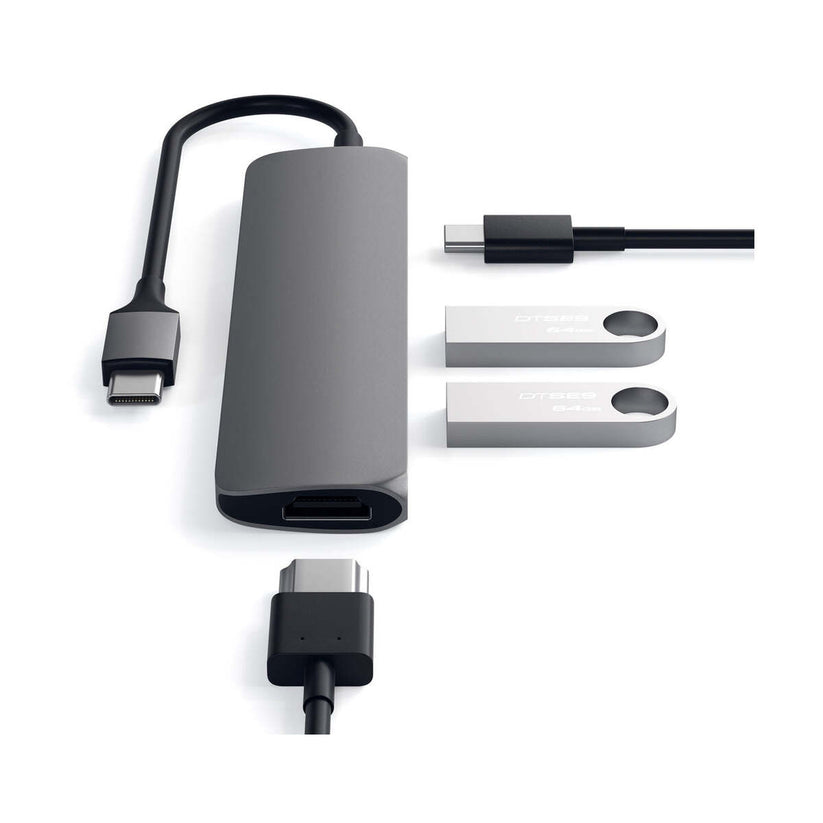 Мултипортов USB-C хъб от Satechi - черен - iSTYLE BG