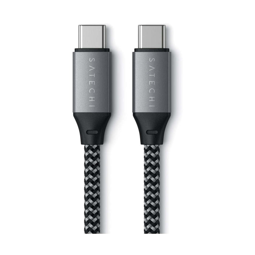 Кабел от Satechi - USB-C към USB-C - 25cm - Space Gray - iSTYLE BG