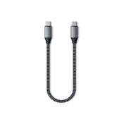 Кабел от Satechi - USB-C към USB-C - 25cm - Space Gray - iSTYLE BG