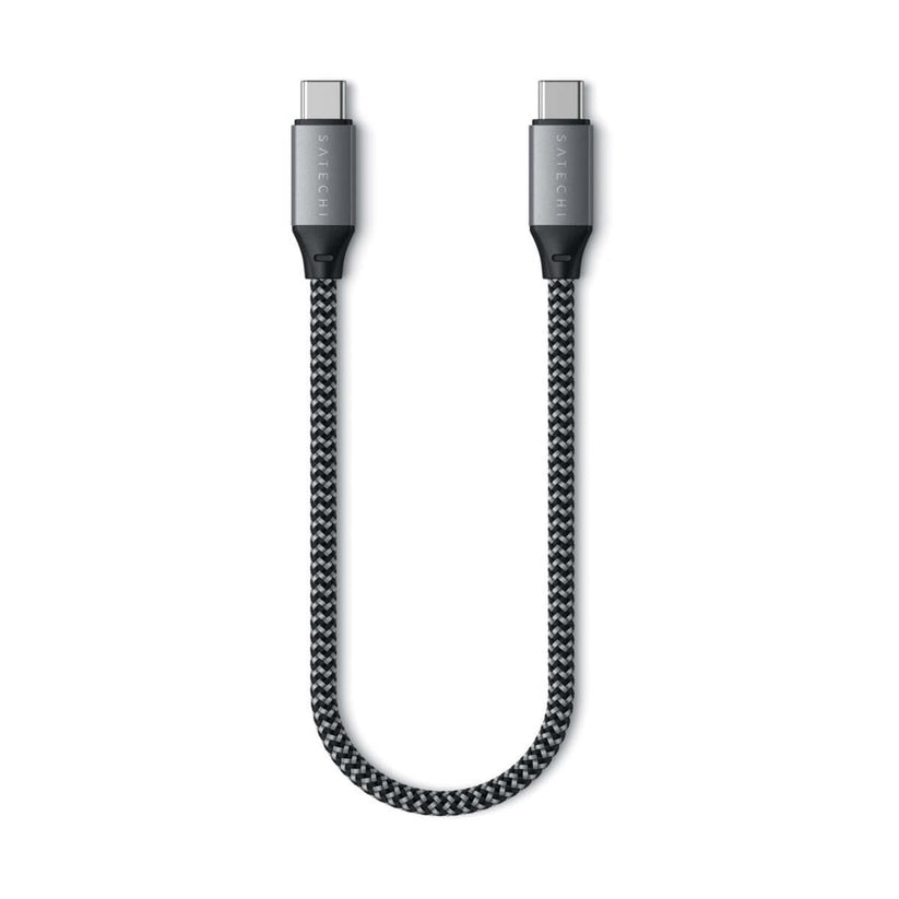 Кабел от Satechi - USB-C към USB-C - 25cm - Space Gray - iSTYLE BG