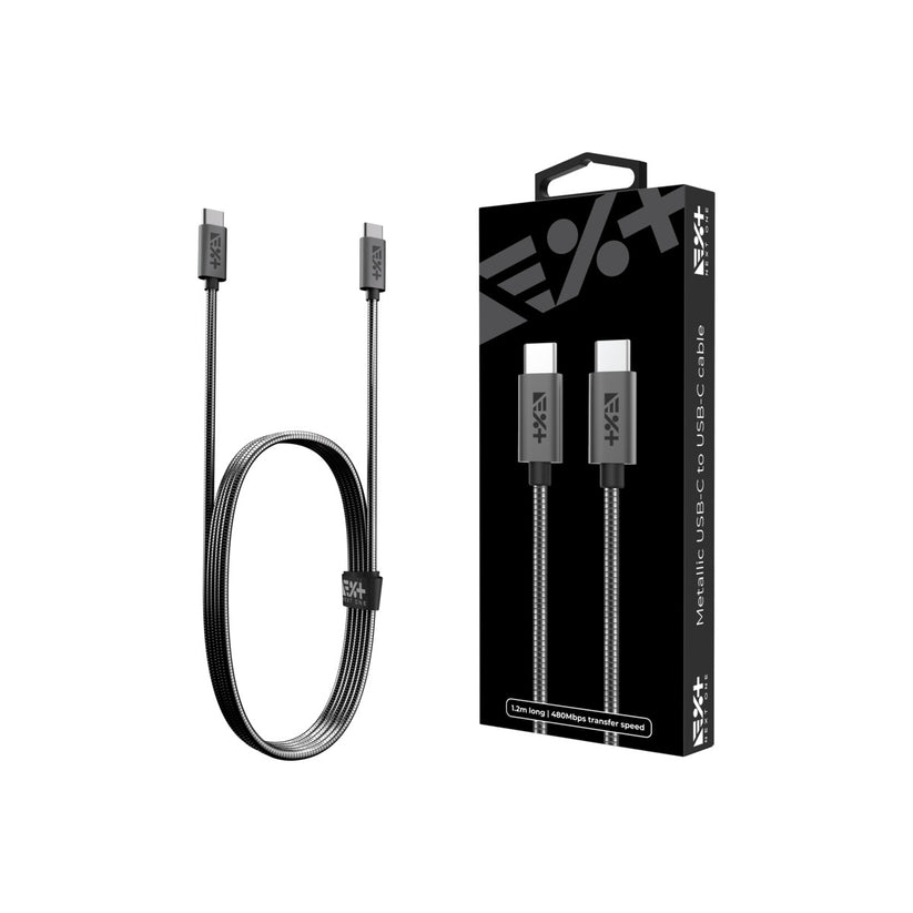 Метален кабел от NEXT ONE USB-C към USB-C | SPACE GRAY - iSTYLE BG