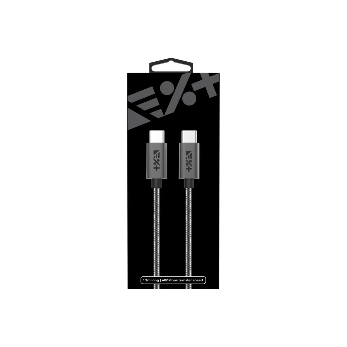 Метален кабел от NEXT ONE USB-C към USB-C | SPACE GRAY - iSTYLE BG