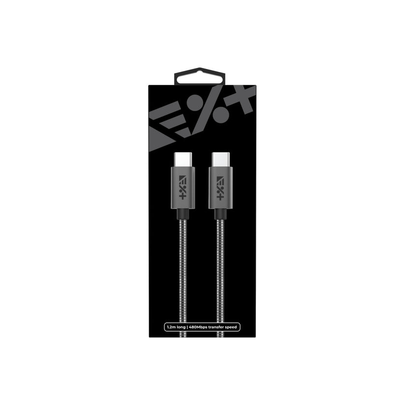 Метален кабел от NEXT ONE USB-C към USB-C | SPACE GRAY - iSTYLE BG