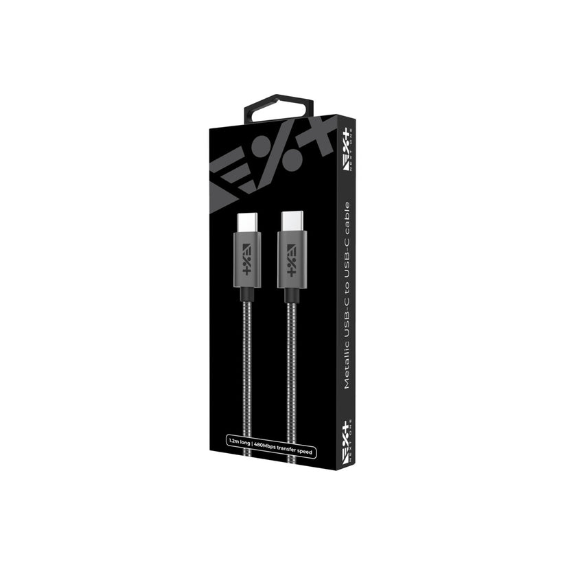 Метален кабел от NEXT ONE USB-C към USB-C | SPACE GRAY - iSTYLE BG