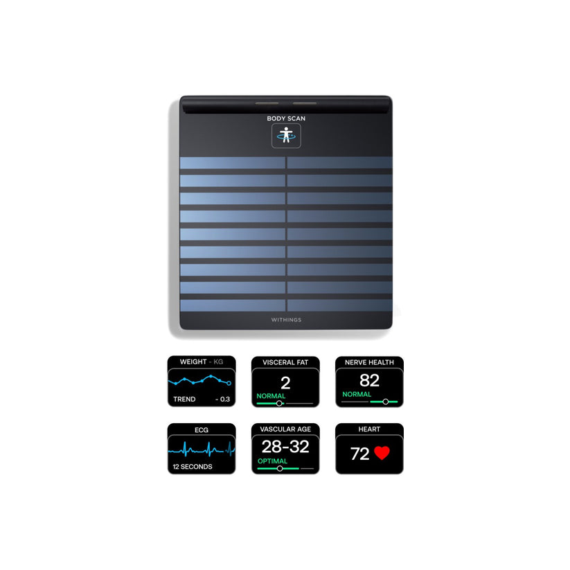 Черен смарт кантар от Withings - Body Scan - iSTYLE BG