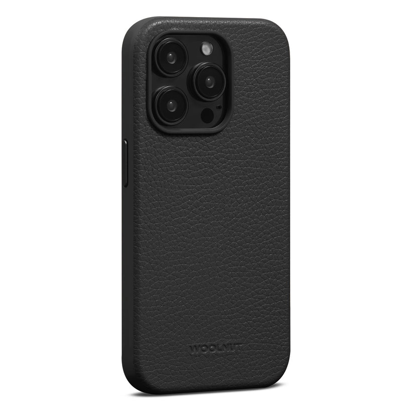 Woolnut Leather Case for iPhone 15 Pro Max - Black - iSTYLE BG