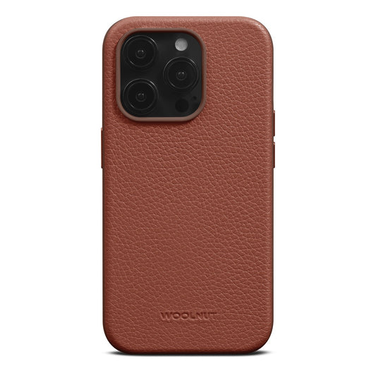 Woolnut Leather Case for iPhone 15 Pro - Cognac - iSTYLE BG