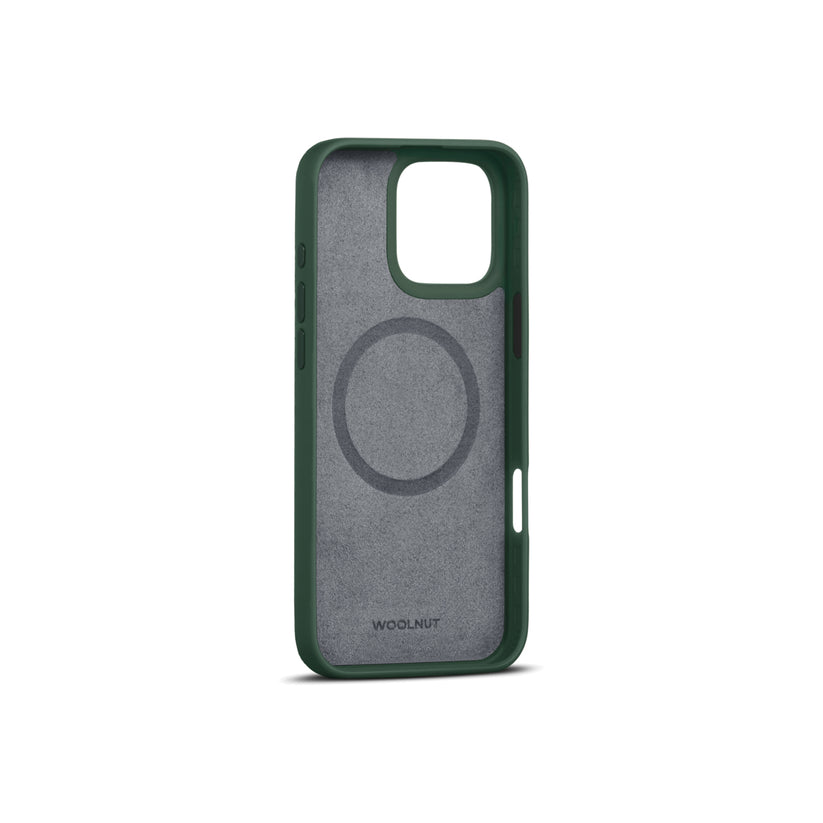 WOOLNUT Leather Case for iPhone 16 Pro Max - Green - iSTYLE BG