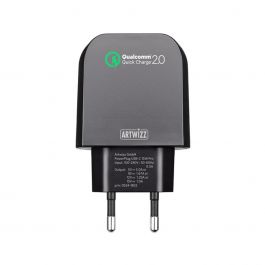 Черно зарядно устройство Artwizz PowerPlug 15W с USB-C интерфейс
