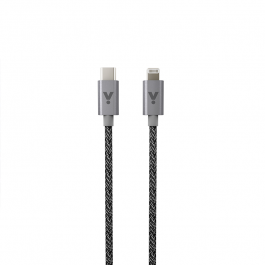 ISTYLE Fabric Braided Cable USB-C to Lightning 1.2m 2020 - space grey