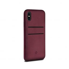TwelveSouth RelaxedLeather for iPhone X (with pockets) - Marsala