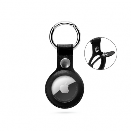 Epico AirTag Leather case - black