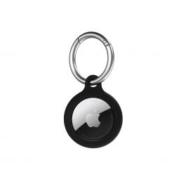 NEXT ONE AirTag Secure Silicone Key Clip Black