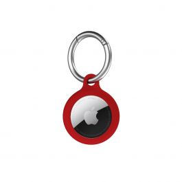 NEXT ONE AirTag Secure Silicone Key Clip RED