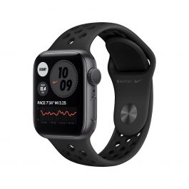 Apple Watch Nike S6, 40мм Space Gray с черна Nike силиконова каишка 