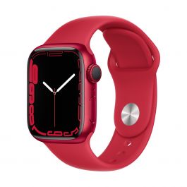 Apple Watch S7 GPS, 41mm (PRODUCT)RED Aluminium Case with (PRODUCT)RED Sport Band - Regular