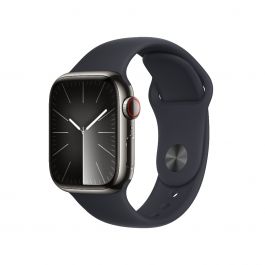 Apple Watch Series 9 GPS + Cellular 45mm Graphite корпус от стомана с каишка Midnight Sport Band - M/L