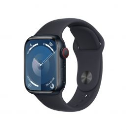 Apple Watch Series 9 GPS + Cellular 41mm Midnight алуминиев корпус с каишка Midnight Sport Band - S/M