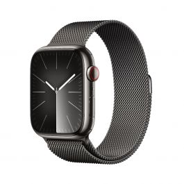 Apple Watch Series 9 GPS + Cellular 45mm Graphite корпус от стомана с каишка Graphite Milanese Loop