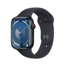 Apple Watch Series 9 GPS + Cellular 45mm Midnight алуминиев корпус с каишка Midnight Sport Band - S/M