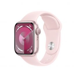 Apple Watch Series 9 GPS 41mm Pink алуминиев корпус с каишка Light Pink Sport Band - S/M