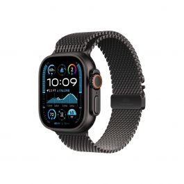 Каишка от Apple за Apple Watch 49mm Milanese Loop:  Black Titanium Milanese Loop - Medium