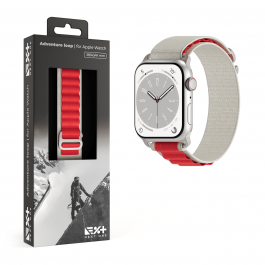 Каишка за Apple Watch 41 мм от NEXT ONE модел ADVENTURE - бяло/червено