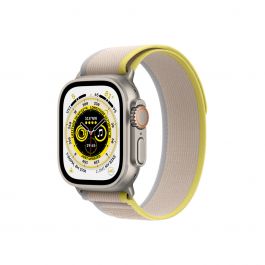 Apple Watch Ultra GPS + Cellular, 49mm Корпус от титан с каишка Yellow/Beige Trail Loop - M/L