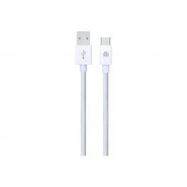 Dviced Cable USB-A to USB-C Nylon Textile 1,25m - White