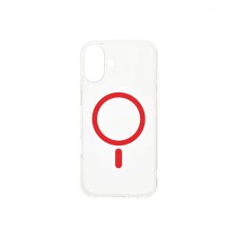 Magsafe калъф от Dviced за iPhone 16 прозрачен, червен