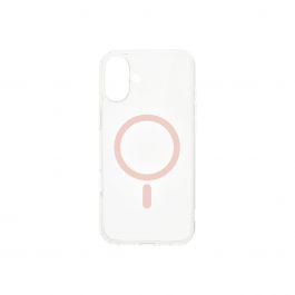 Magsafe калъф от Dviced за iPhone 16 прозрачен, розов