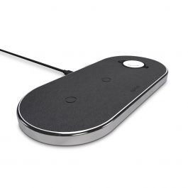 EPICO Wireless Charging Base 3in1 black leather space grey base
