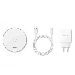 iStyle WIRELESS CHARGING PAD_ADAPTER_white