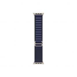 Каишка от Apple за Apple Watch 49mm Loop:  Navy Alpine Loop - Medium - Natural Titanium Finish