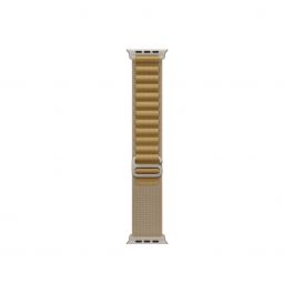 Каишка от Apple за Apple Watch 49mm Loop:  Tan Alpine Loop - Medium - Natural Titanium Finish