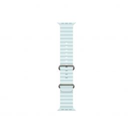 Каишка от Apple за Apple Watch 49mm Band:  Ice Blue Ocean Band - Natural Titanium Finish