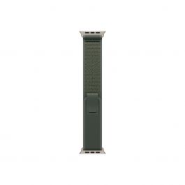 Каишка от Apple за Apple Watch 49mm Loop:  Green Trail Loop - M/L - Natural Titanium Finish