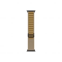 Каишка от Apple за Apple Watch 49mm Loop:  Tan Alpine Loop - Medium - Black Titanium Finish