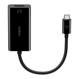 Черен USB-C към HDMI адаптер на Belkin с поддръжка на 4К