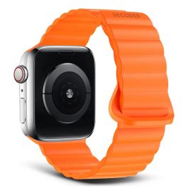 Каишка за Apple Watch 42/44/45/49MM от Decoded - магнитно залепване - оранжева
