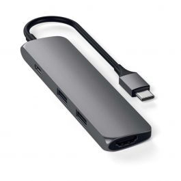 Мултипортов USB-C хъб от Satechi  - черен